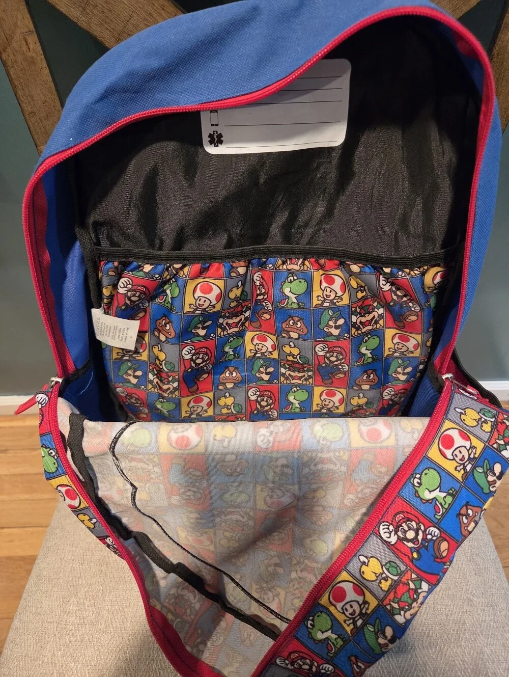 Nintendo Super Mario Kids Backpack in Red, Blue & Green